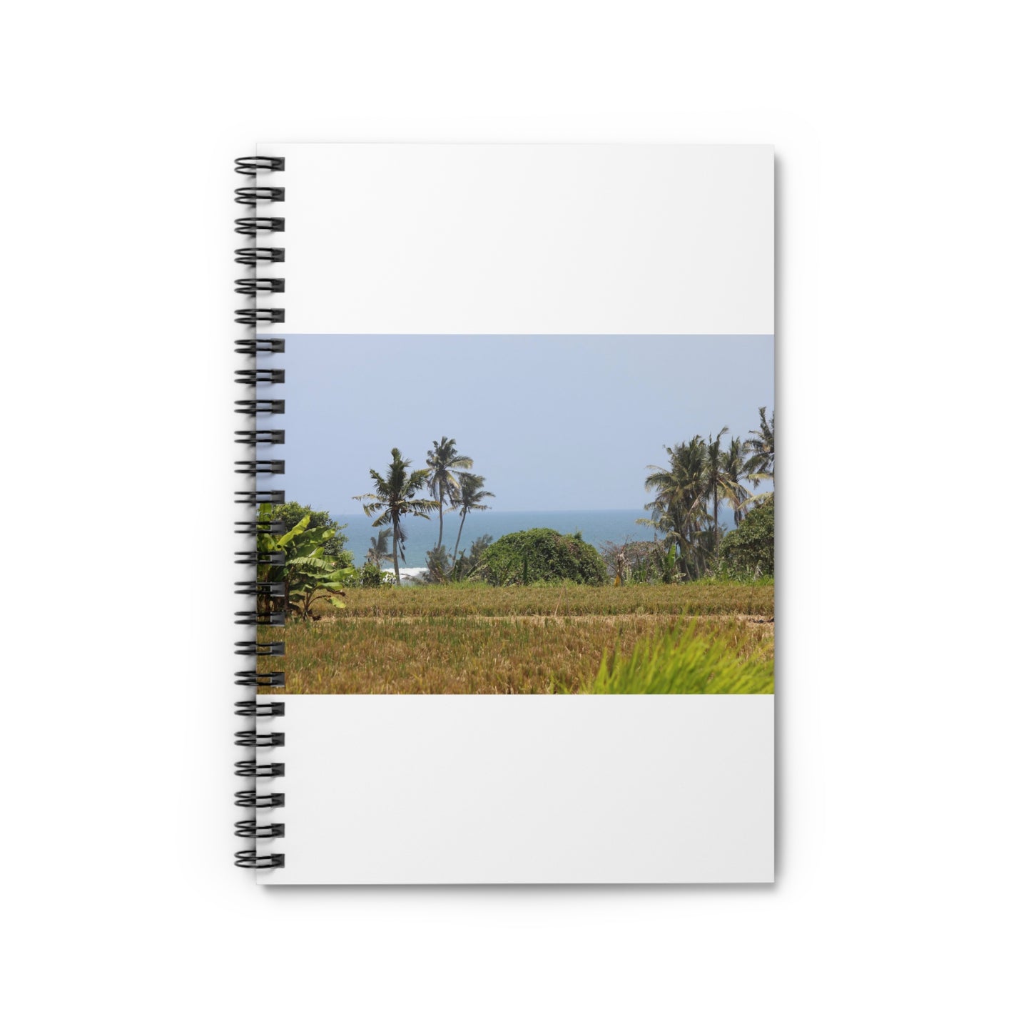Rice field & ocean - Spiral Notebook - Ruled Line