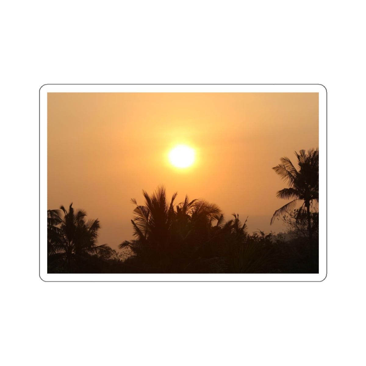 Tropical ocean sunset - Kiss-Cut Stickers
