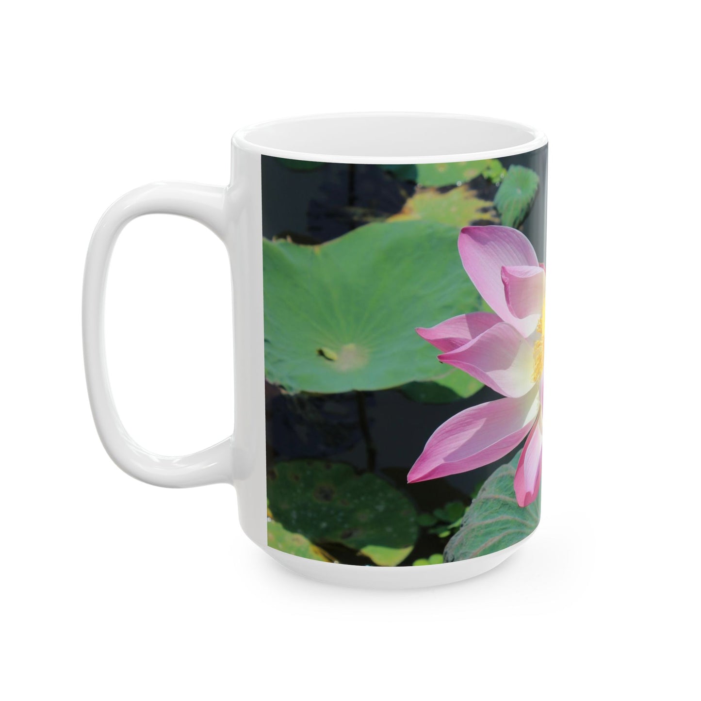 Lotus Ceramic Mug, (15oz)