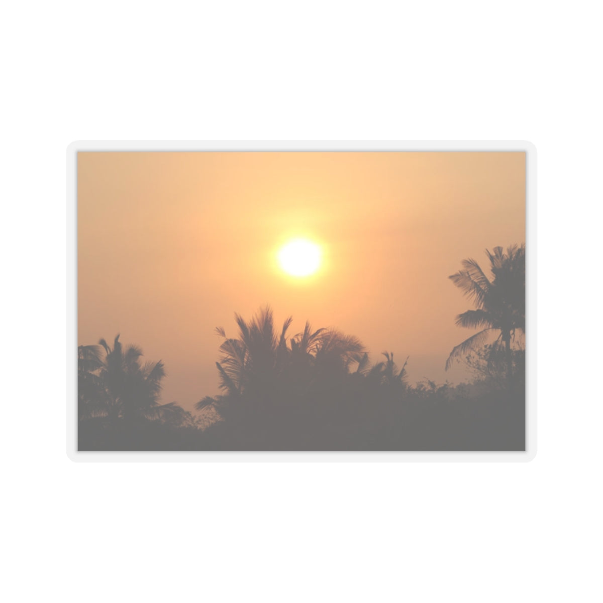 Tropical ocean sunset - Kiss-Cut Stickers