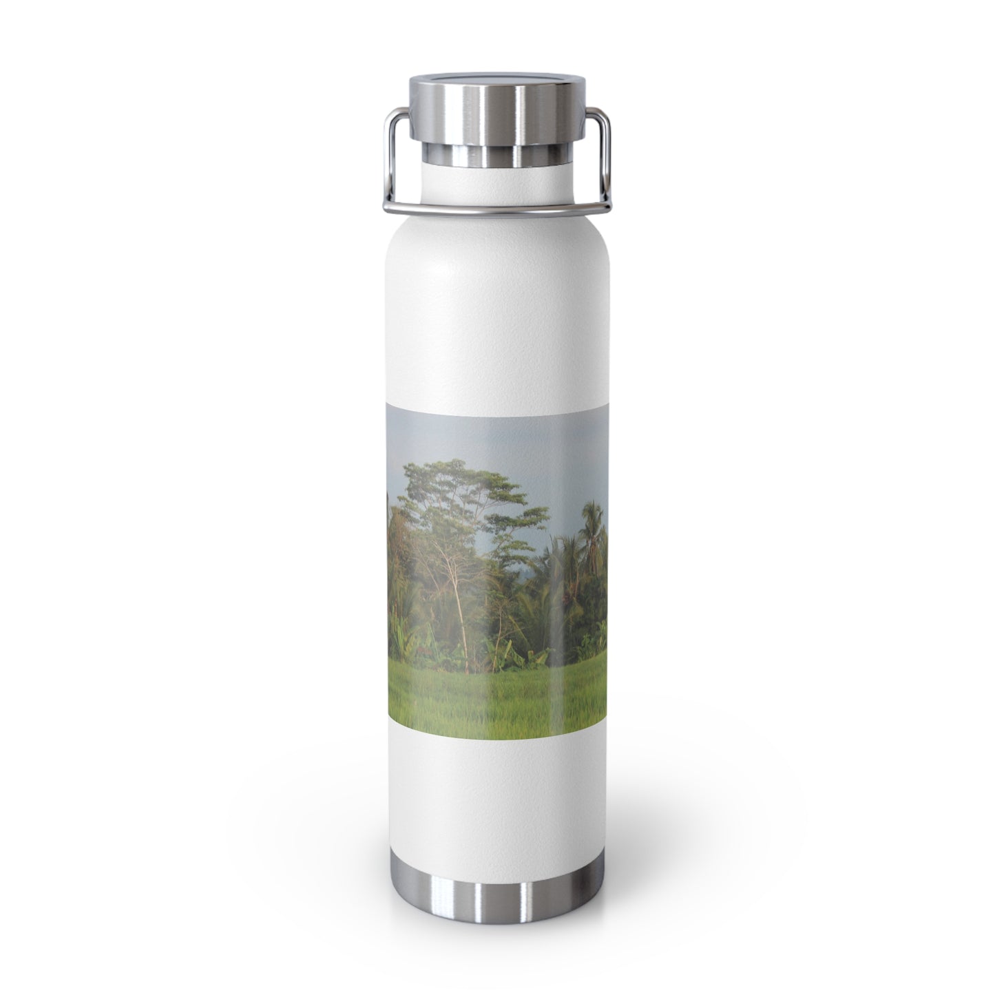 Luscious rice fields - Copper Vacuum Insulated Bottle, 22oz / 0.65L