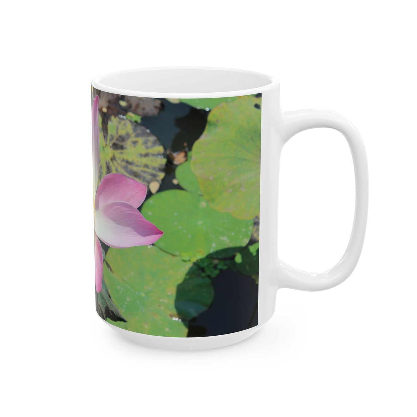 Lotus Ceramic Mug, (15oz)