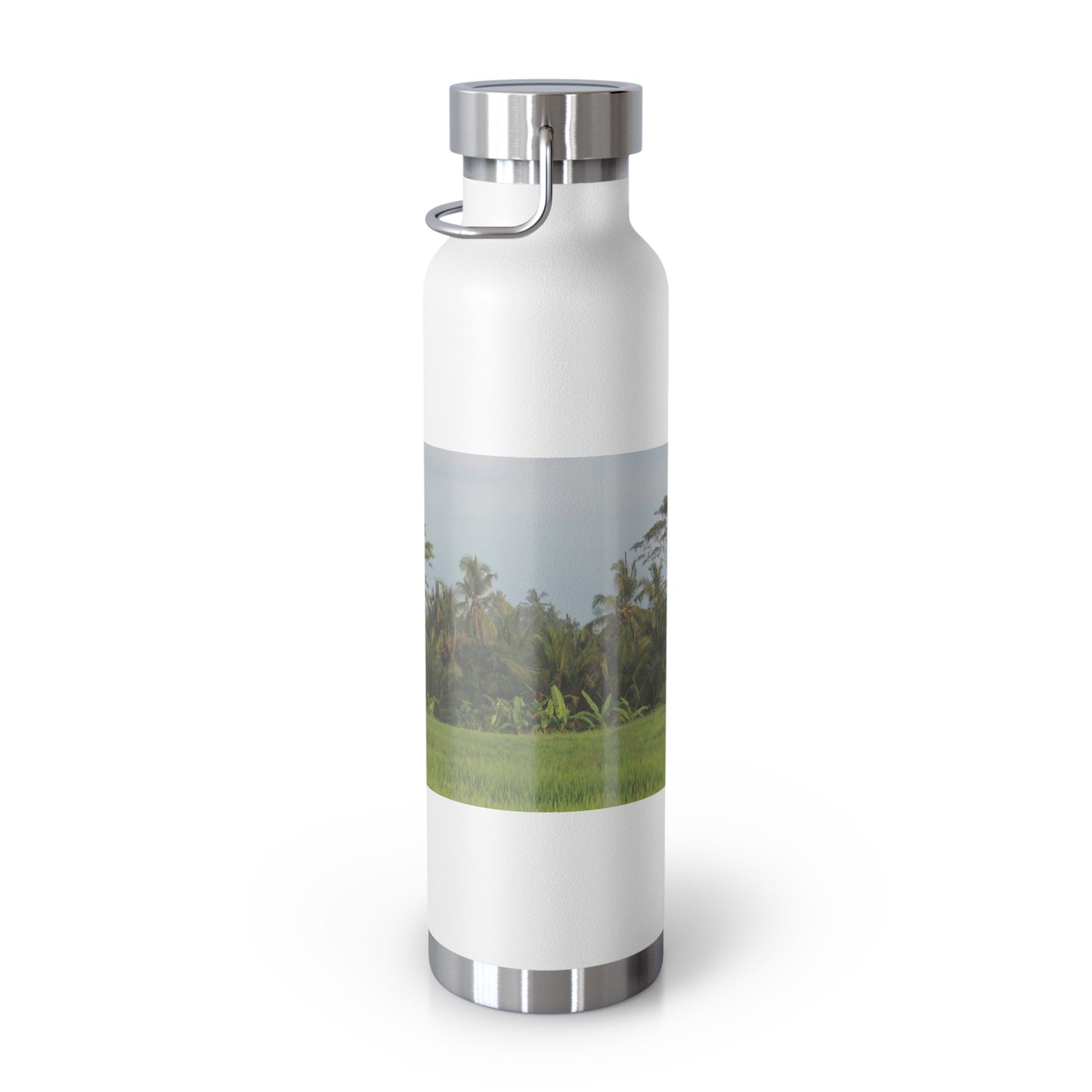 Luscious rice fields - Copper Vacuum Insulated Bottle, 22oz / 0.65L