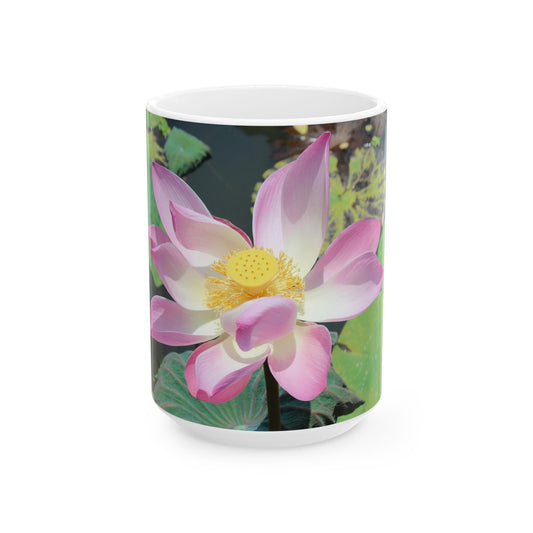 Lotus Ceramic Mug, (15oz)