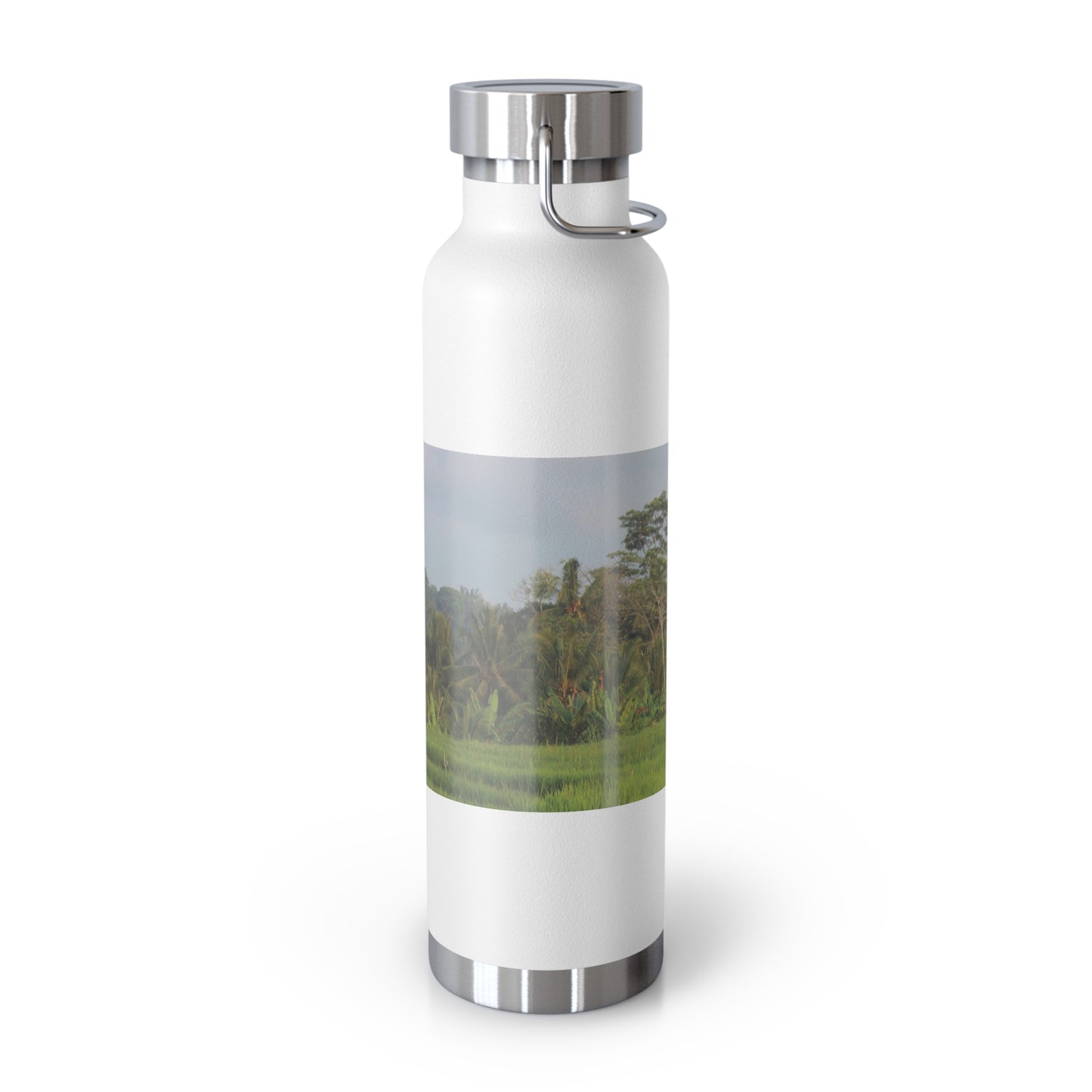 Luscious rice fields - Copper Vacuum Insulated Bottle, 22oz / 0.65L