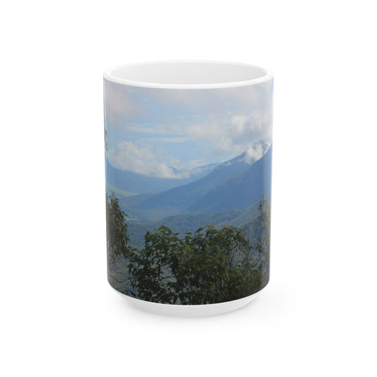 Scenic Mountain Ceramic Mug, Nature Lover Coffee Cup, Gift for Outdoorsy Friends, Hiking Mug, Adventure Travel Drinkware