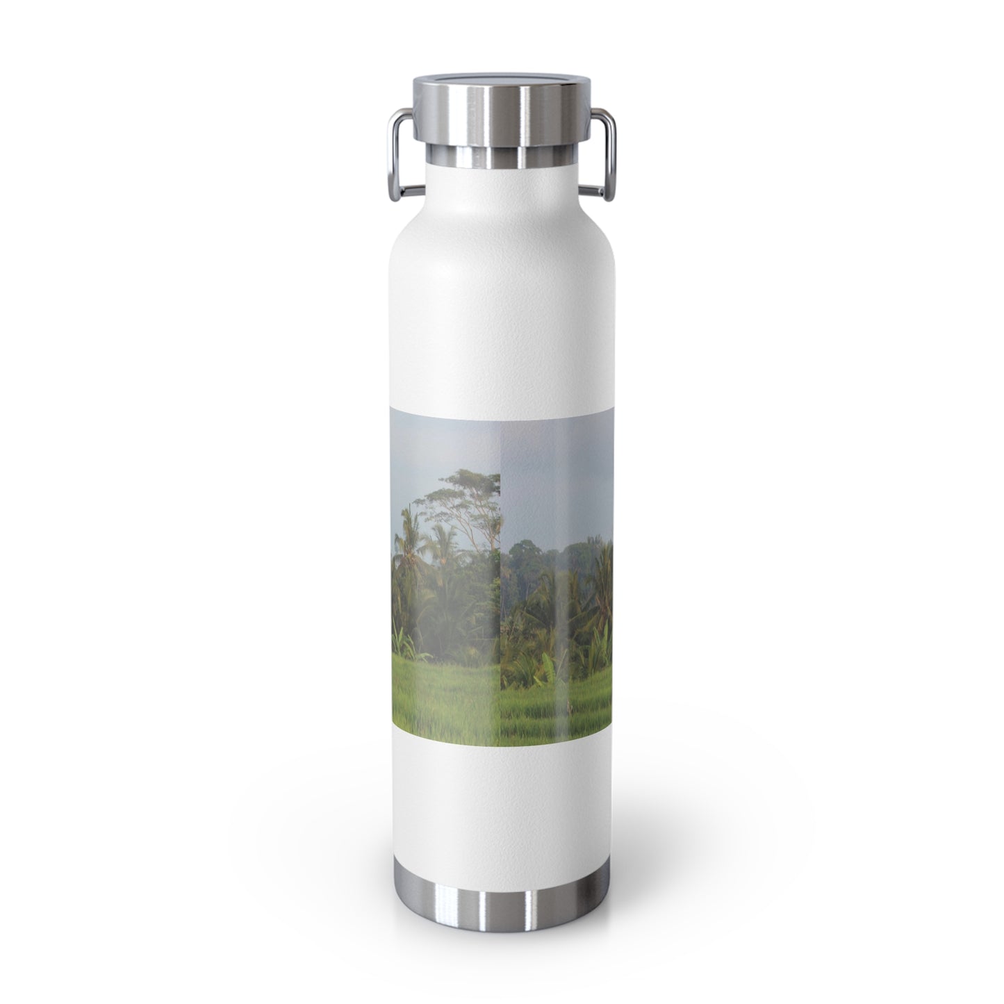 Luscious rice fields - Copper Vacuum Insulated Bottle, 22oz / 0.65L